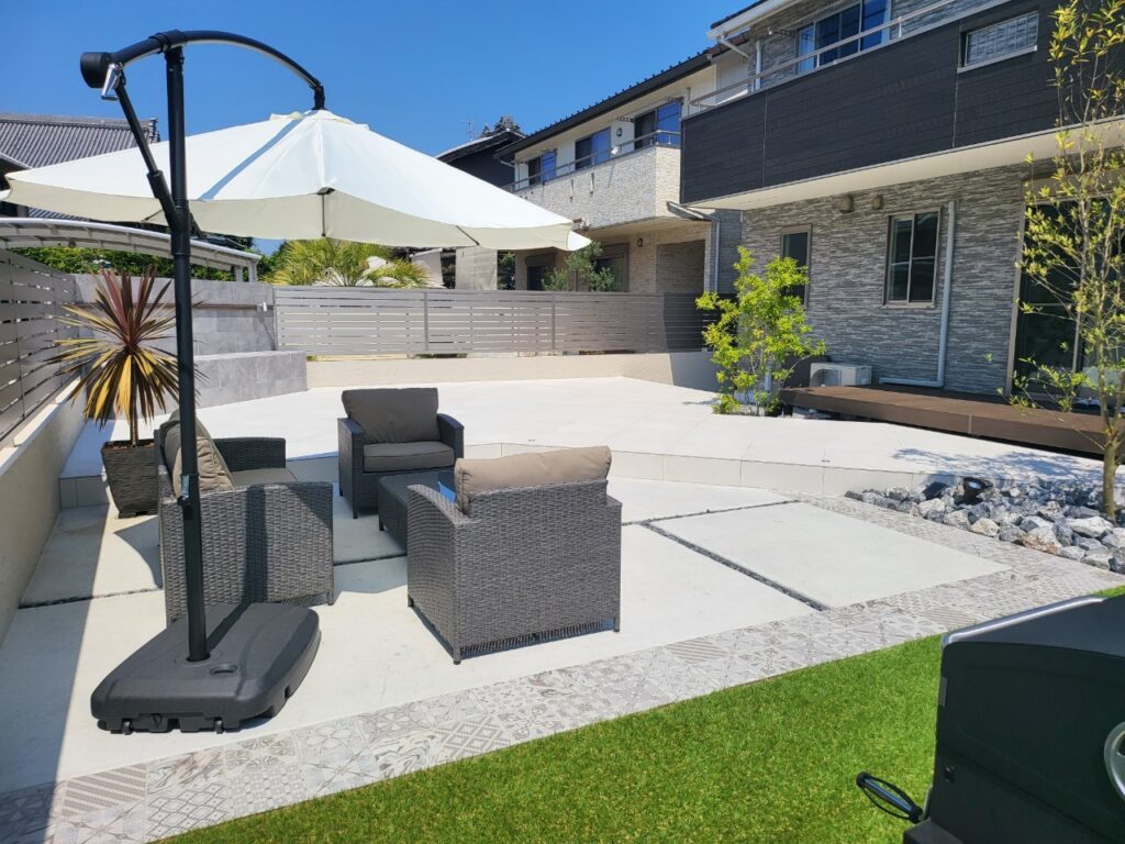 ホテルライクな庭、リフォーム外構