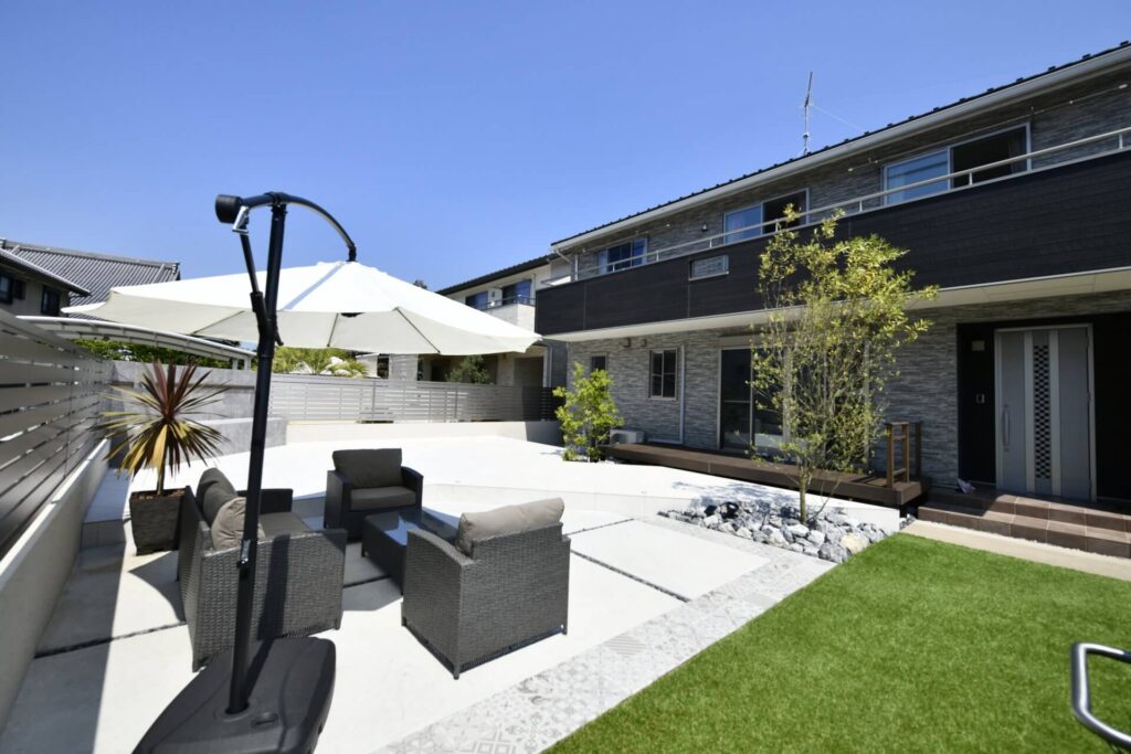 ホテルライクな庭、リフォーム外構