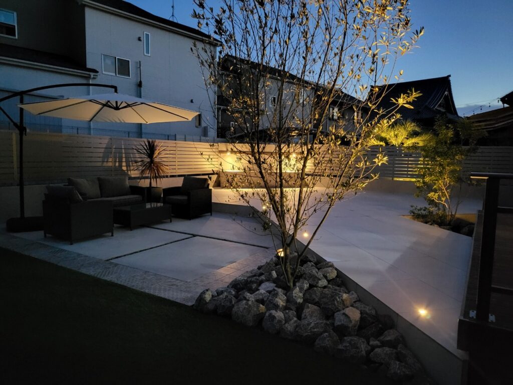 ホテルライクな庭、リフォーム外構